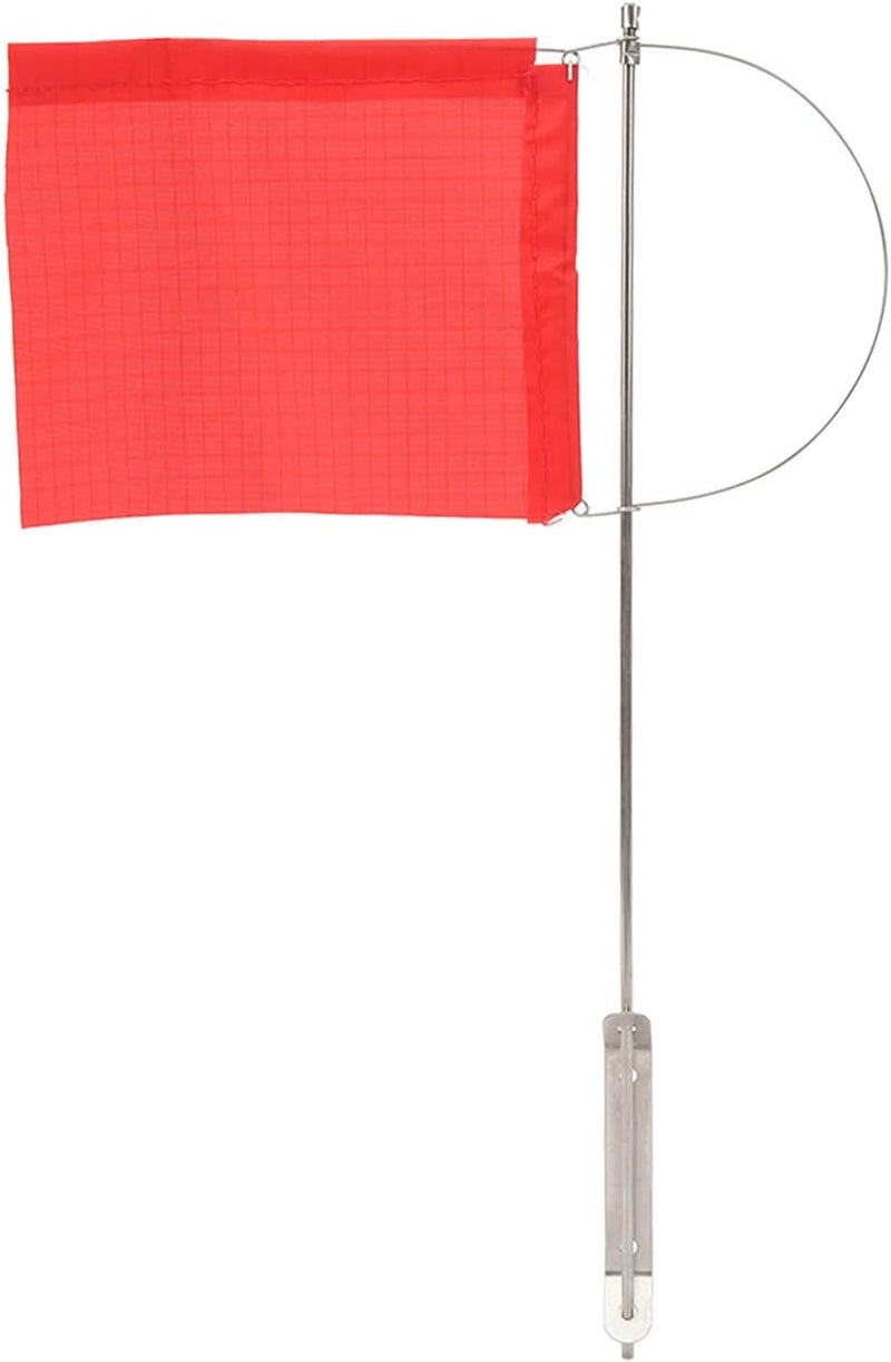 Ejoyous Wind Direction Indicator Flag, Marine Wind Indicator Flag with Stainless Steel Mast Eye Catching Red Boat Flag for Sailboat Yacht Dinghy (140x120mm / 5.51x4.72 in) - Image 1